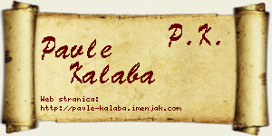 Pavle Kalaba vizit kartica